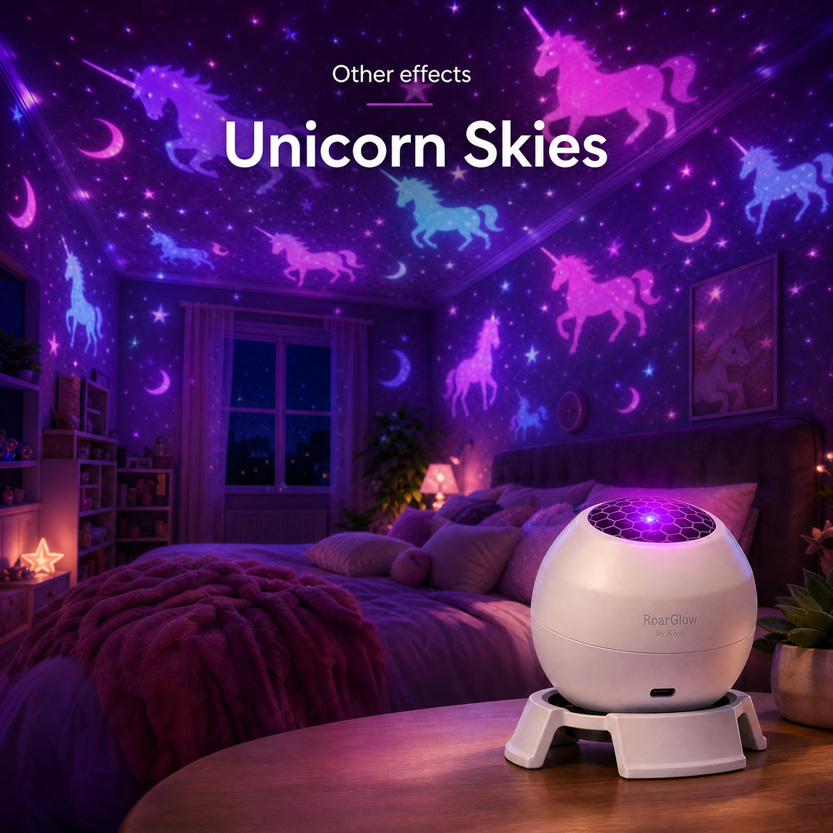 Other effects: Unicorn skies. Illustrative concept. Design availability varies by kit.