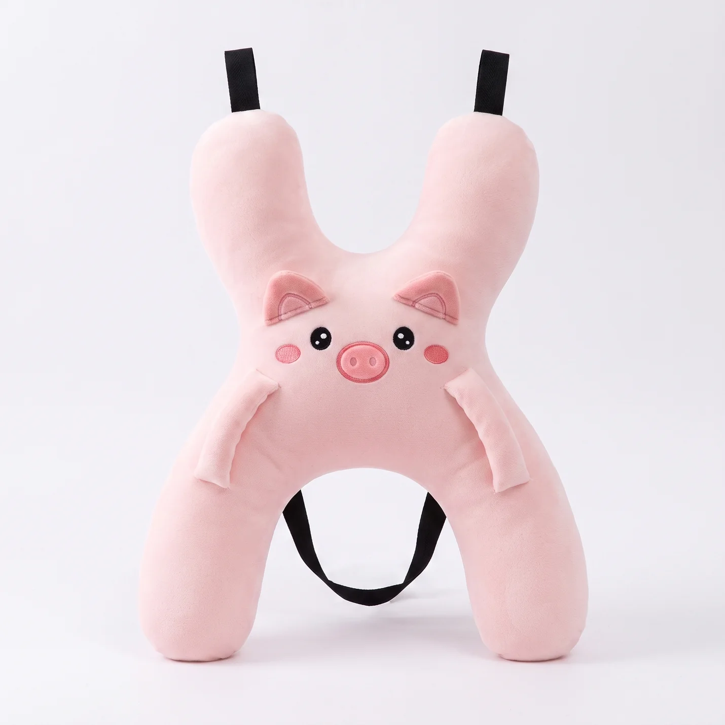 Kivio Snoozy Plush travel cushion in pink pig design